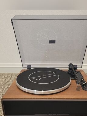 1 By ONE Vinyl Record Player, Walnut Colorway